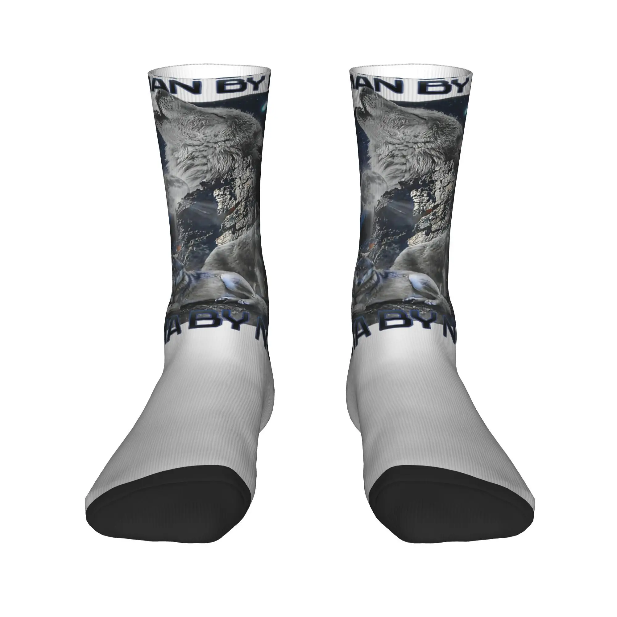 Wolf Human By Day Sigma By Night Printing Socks Stuff for Party Wear Cozy  Print Socks