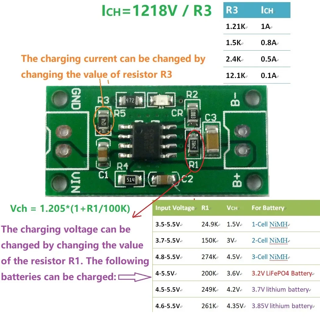 10PCS 1A 1.2V 2.4V 3.6V NiMH Batterij Gewijd Lader 1.5V 3V 4.5V CC/CV Opladen Module Board