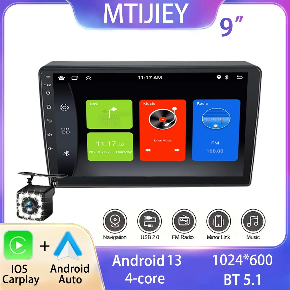 

Android13 Autoradio for MITSUBISHI OUTLANDER 2004-2008 Player GPS Navigation Wireless Carplay Car Multimedia Video 9INCH