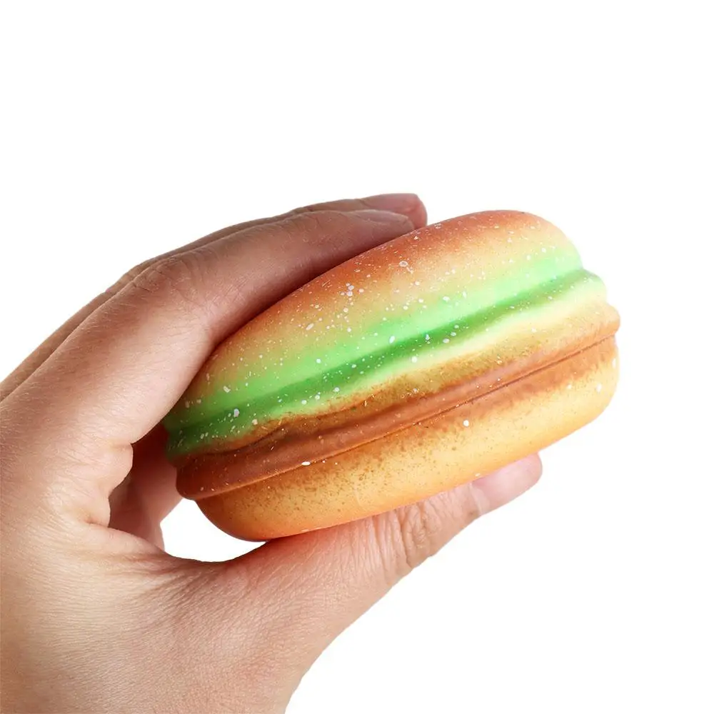 Squishy Hamburger Toy,3.15" Large Realistic Food Stress Relief Fidget Toy for Adults,Cute Sensory Squeeze Bun for Office Desk and Party Favors | Ultra-Soft Cute Sensory Squeeze Bun Stress Balls for Office Desk and Party Favors view 7