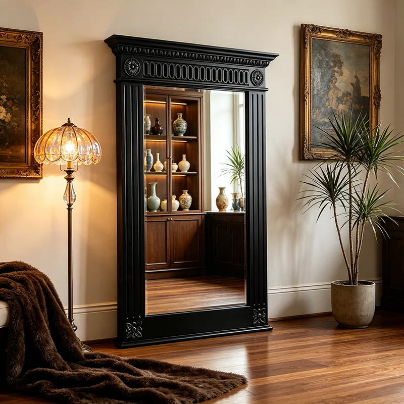 Moving Modern Mirror Living Room Full Body Standing Girls Floor Men Luxury Long Bathroom Mirror Bedroom Espelhos Home Products