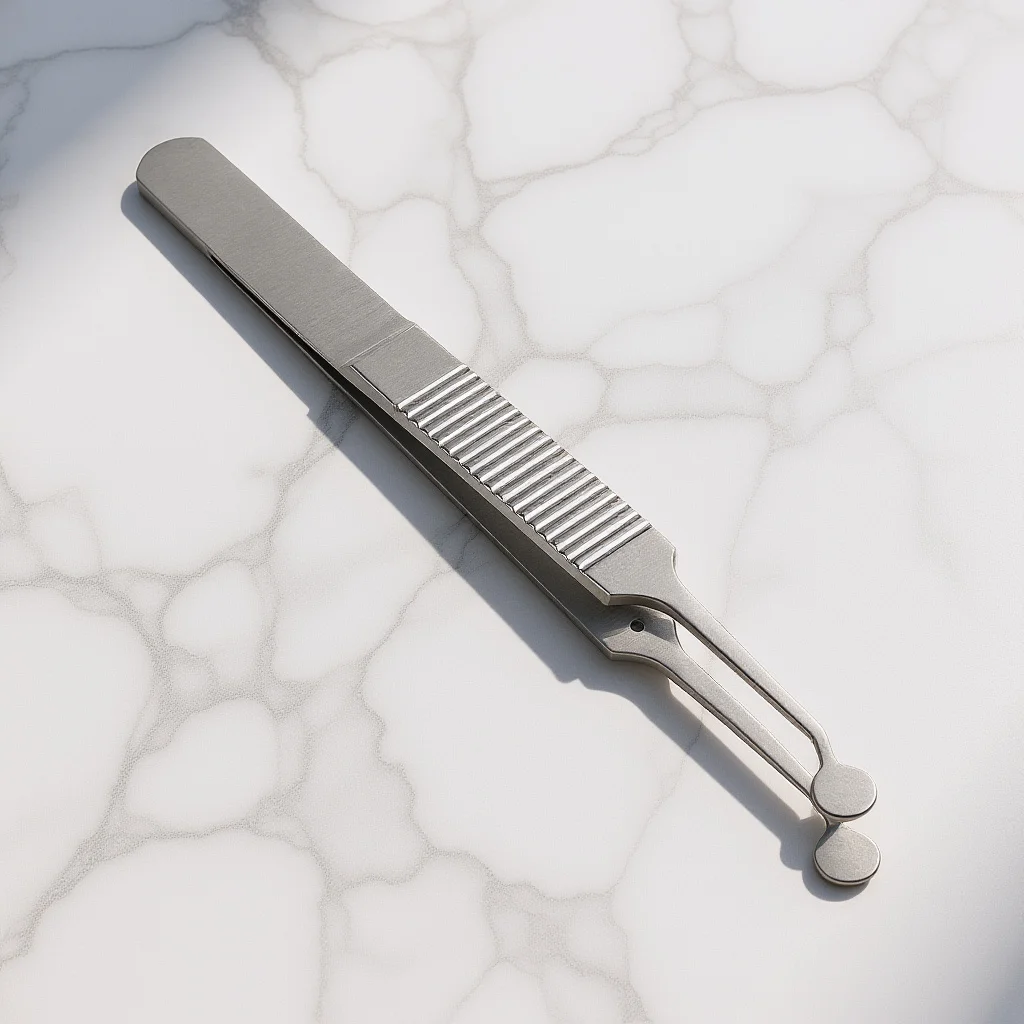 

Stainless Steel Meibomian Gland Expressor Eyelid Massage Tweezers Smooth Rounded Tip Anti-Slip Handle For Eyelid Forceps Lab Use