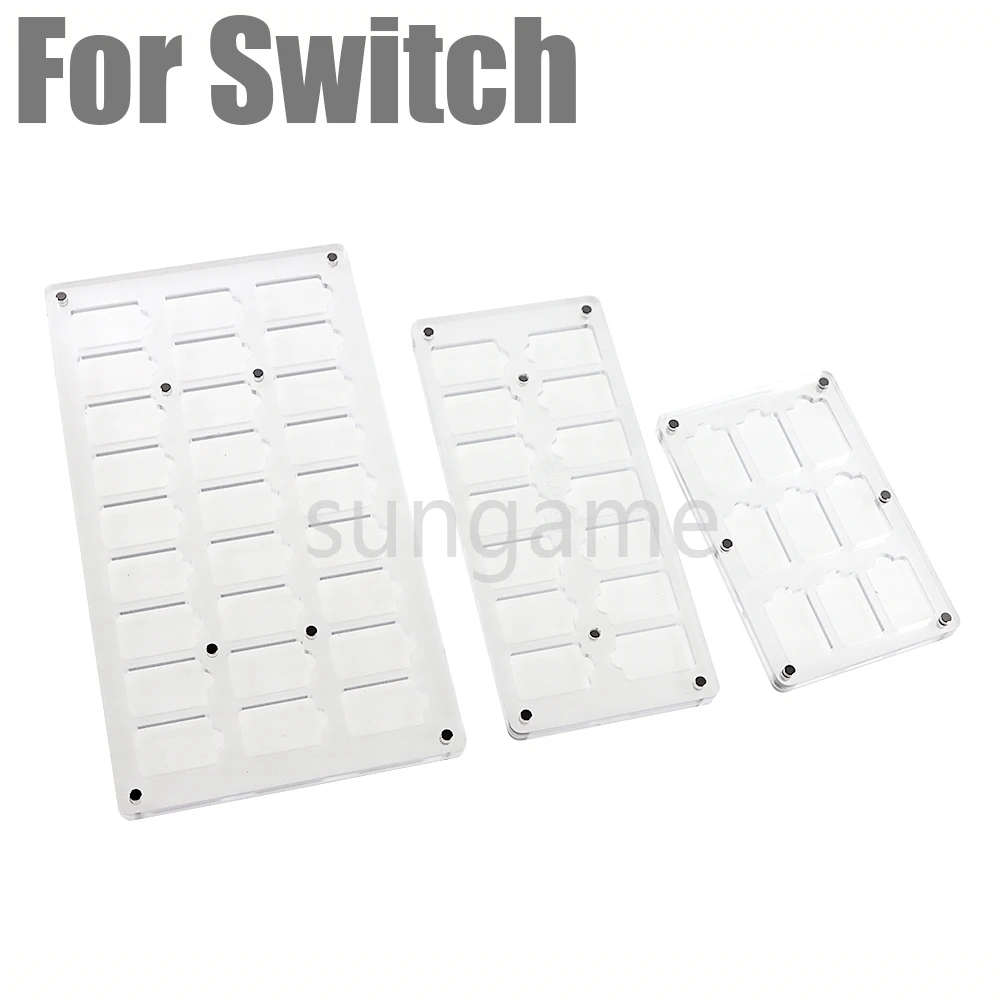 5-個ゲームカードケースボックスアクリル透明磁気ハードカバーシェル任天堂スイッチアクセサリー