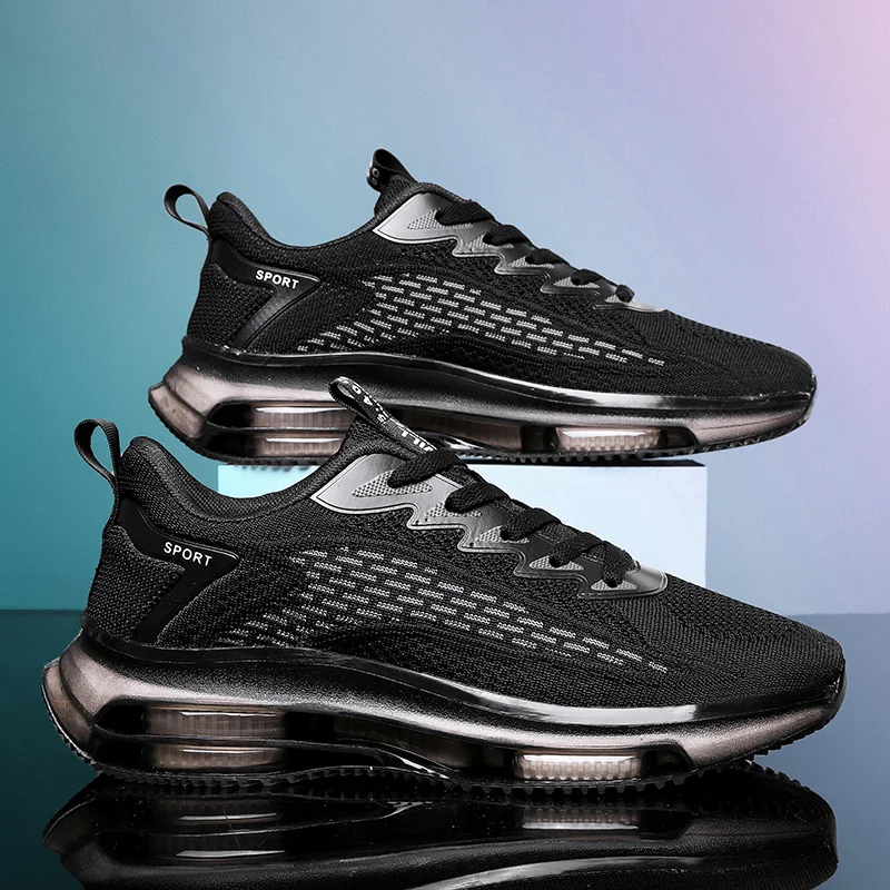 New Fashion Men Casual Sport Running Sneakers Flying Woven Shoes Fashion Trend Board Shoes Comfort Skateboard Shoes