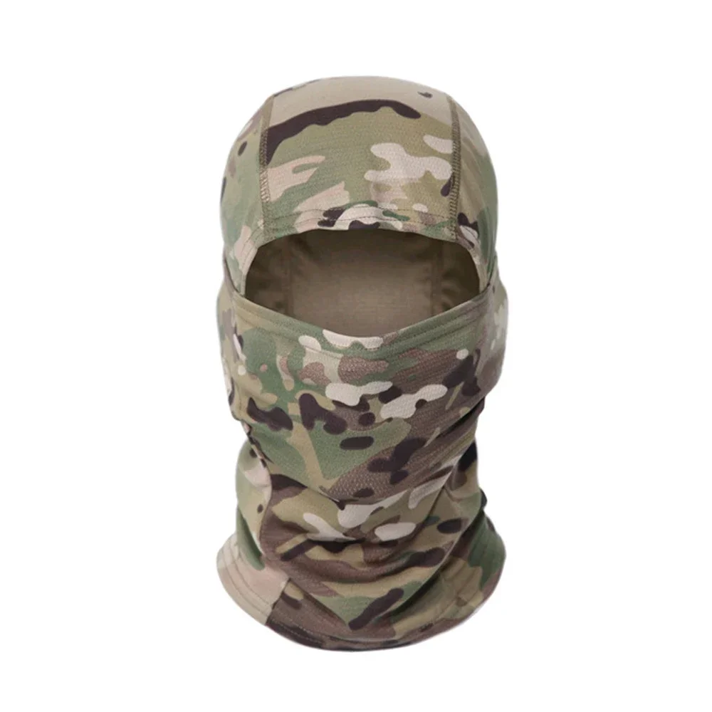 Multicam Taktische Sturmhaube Vollgesichtsmaske Schildabdeckung Radfahren Airsoft Jagdmütze Tarnung Sturmhaube Schal