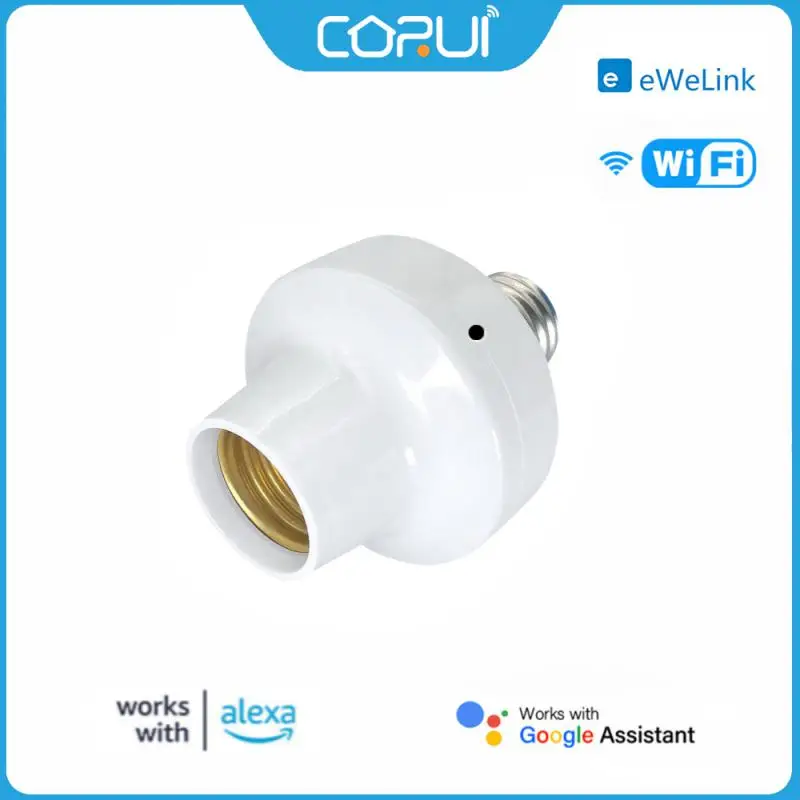 

eWeLink WiFi Smart Light Bulb Adapter E27 90-250V Lamp Holder Wireless Voice Control with Alexa Google Home Assistant