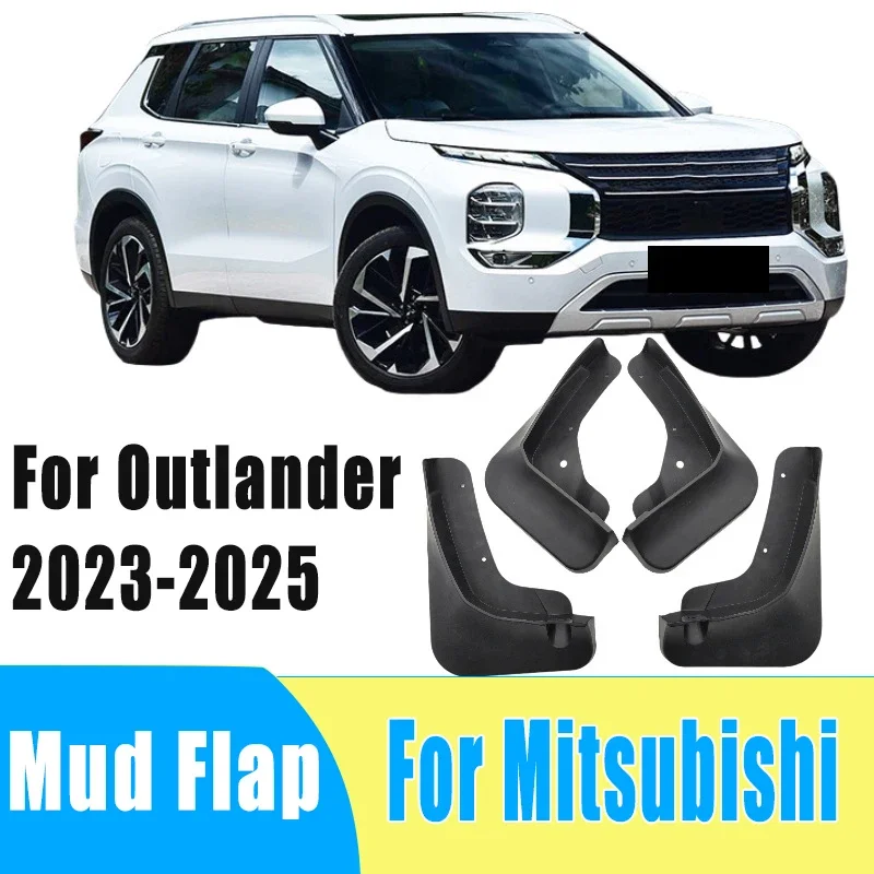 

4pcs Auto Tire Mudguard Waterproof Prevent Mud Splashing Car Mud Flap Fender Accessories For Mitsubishi Outlander 2023-2025 2024