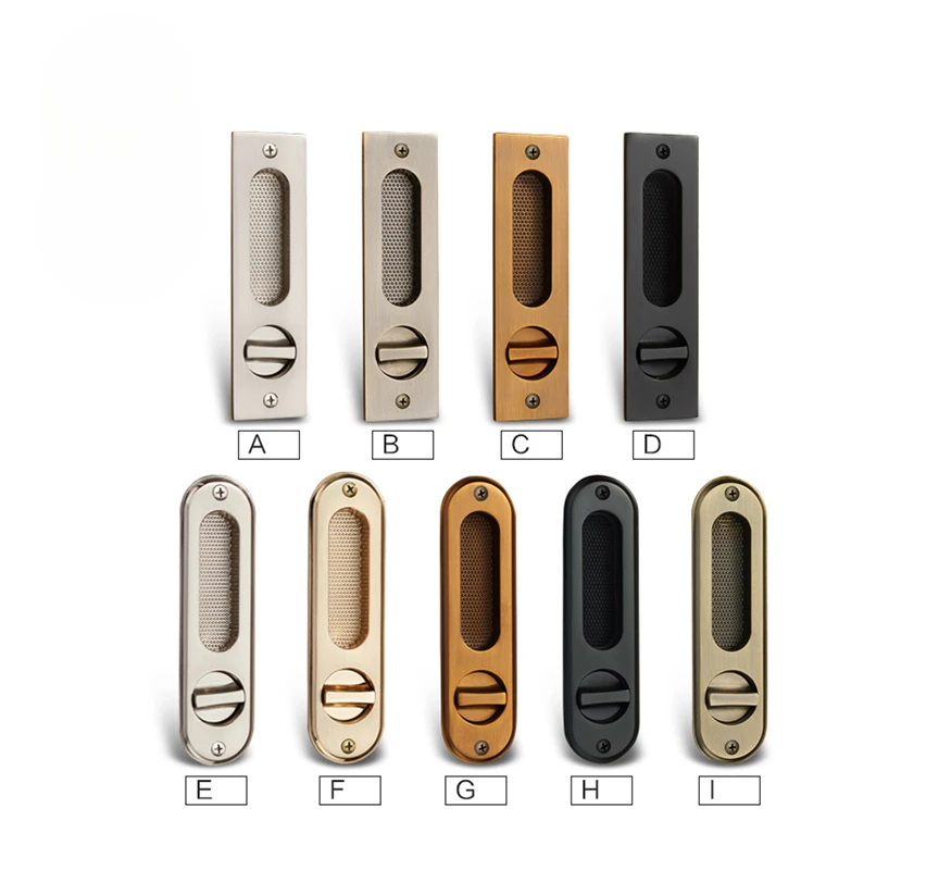 Mute Mortice Sliding Door Lock Hidde Handle Interior Door Pull Lock Modern Anti-theft Room Wood Door Lock Furniture Hardware