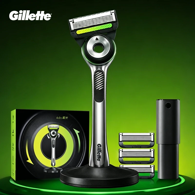 Gillette Manual Shaving Razor Labs 5 Nano Blades Built-in Cleansing Bar & Back Trimmer FlexDisc Multi-Angle Fit Facial Contours