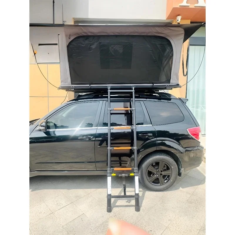 New Style 2 Person Lightweight Aluminum Hard Shell Roof Top Tent Four-season Waterproof Quick Automatic Opening With Ladder
