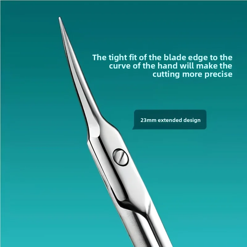 Pince à cuticules en acier inoxydable, coupe-ongles incarnés, crochet d'aigle incurvé, ciseaux de beauté, outils de manucure, conception de lame incurvée