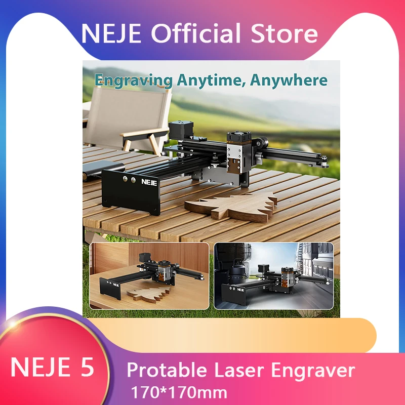 

NEJE Portable Laser Engraver Blue Laser Cutting Engraving Machine for Beginner DIY Laser Rotary Roller For Wood Metal Leaf