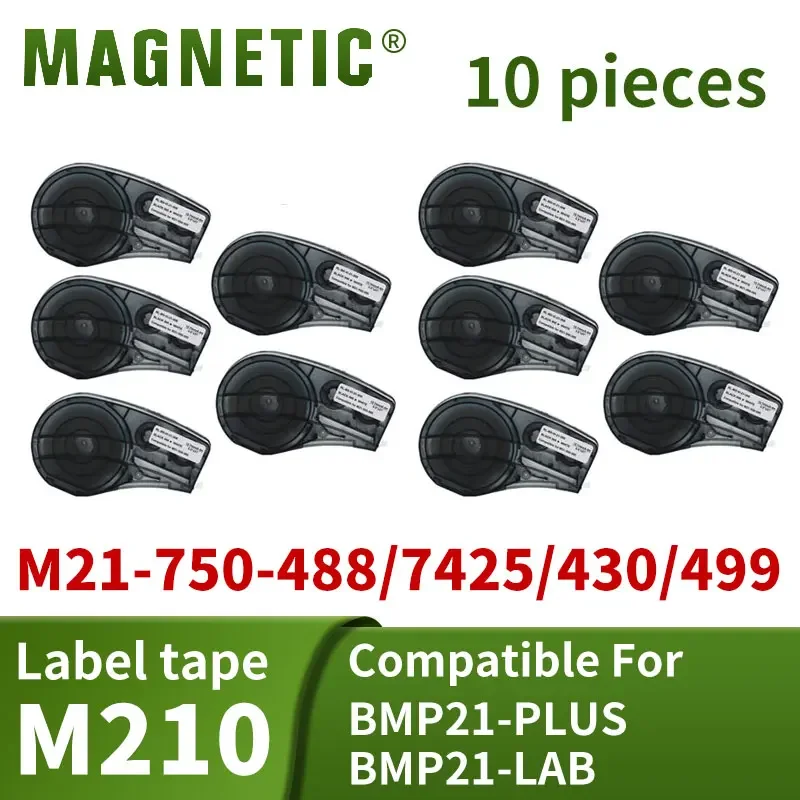 Compatible M21-750-499/M21-750-488/M21-750-7425/M21-750-430/M21-750-423 For Brady-BMP21-PLUS BMP21-LAB Label Printer Label tape