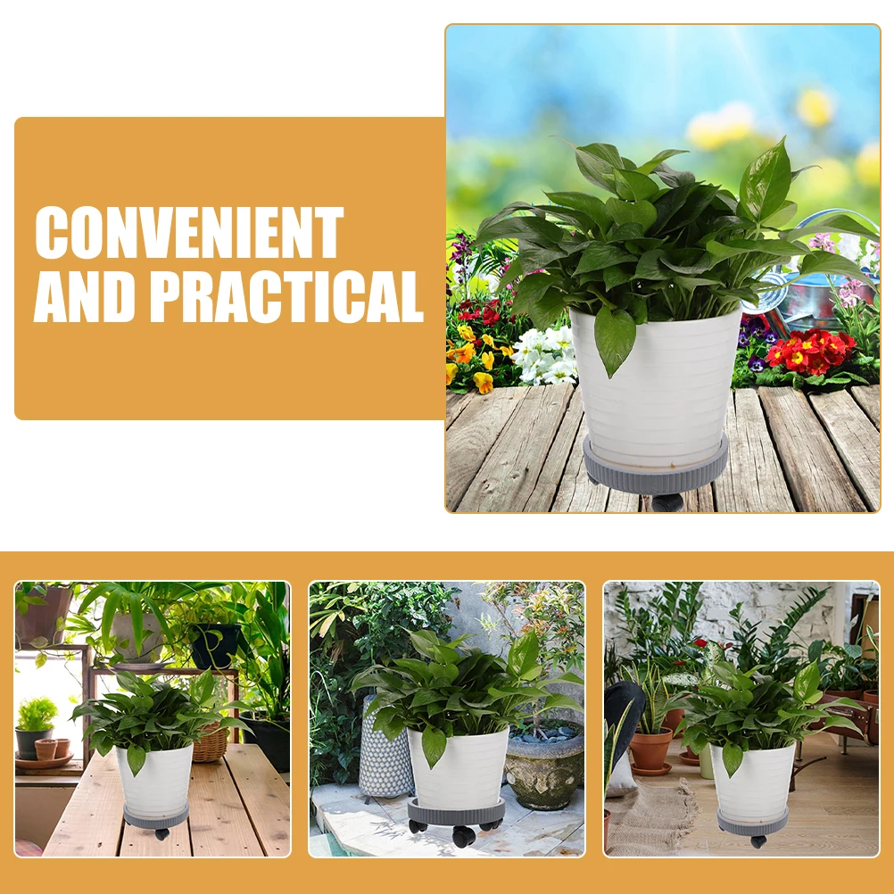 

Flower Pot Tray Planter Base Saucer Pots Plate Indoor Planting Removable Holder Wheel