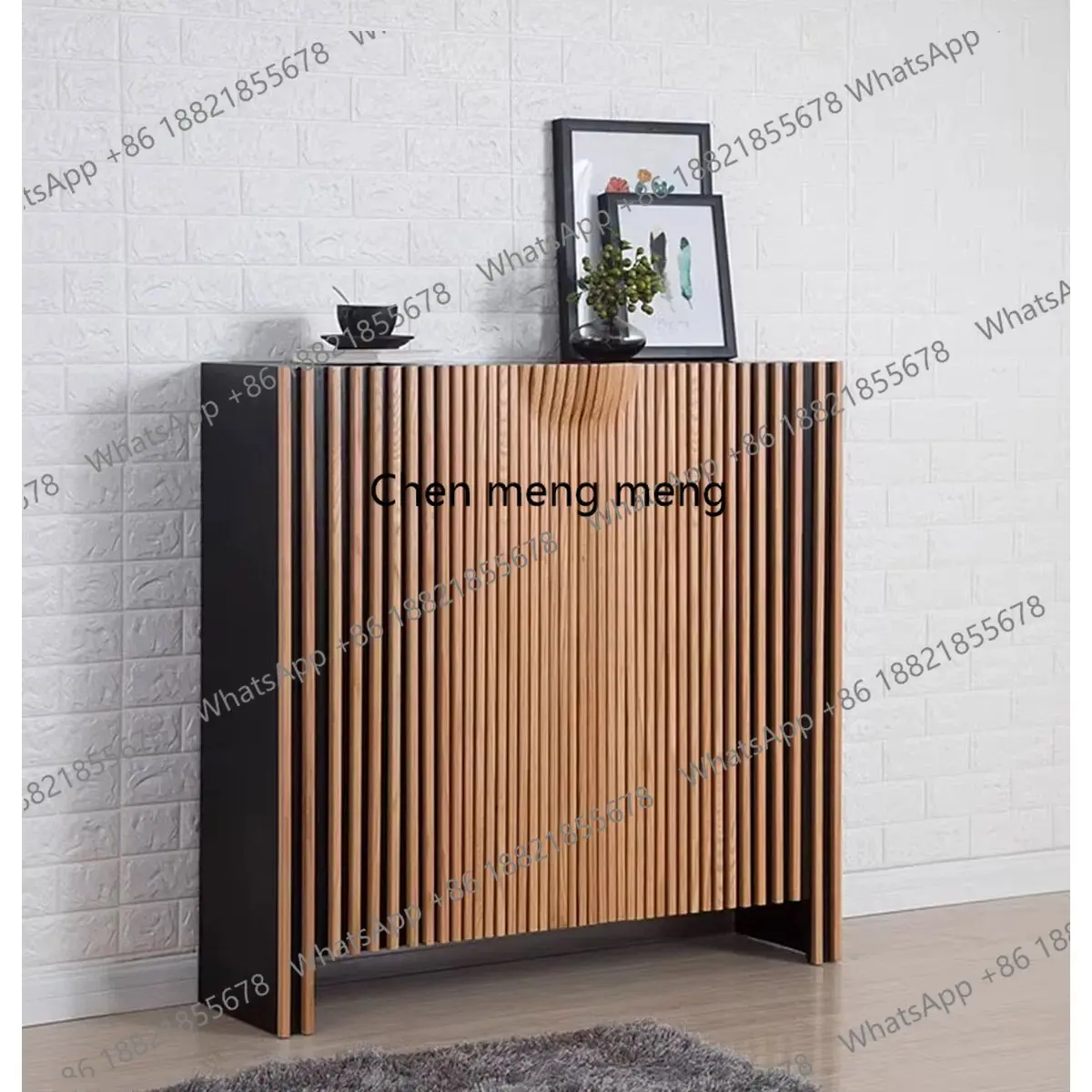 

Новый шкаф для обуви из массива дерева, легкий и стильный, для прихожей, большой вместимости, узкий боковой шкаф для хранения.