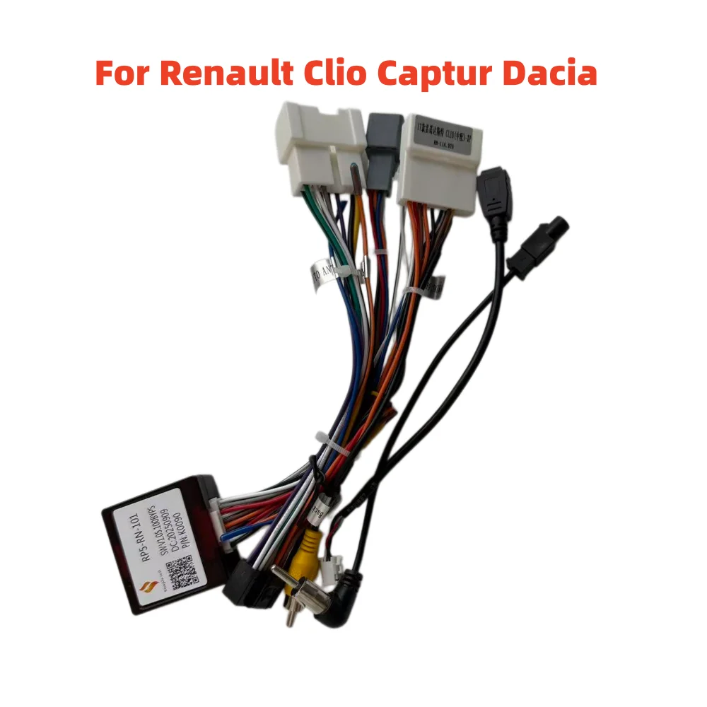 16 Pin Canbus box Adaptor RP5-RN-101 For Renault Clio Captur Dacia With Wiring Harness Power Cable Android Car Radio