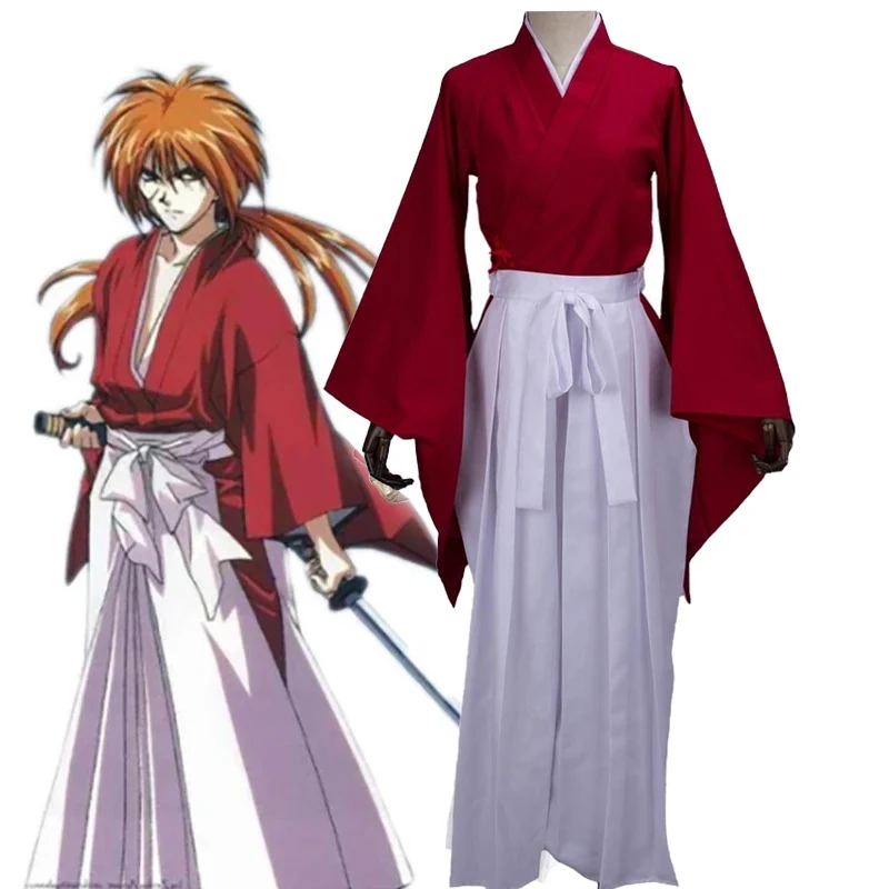 

Anime Rurouni Kenshin Himura Kenshin Cosplay Costume Kendo Suits Top Pants Belt JP Kimono Uniform Halloween Carnival Suit