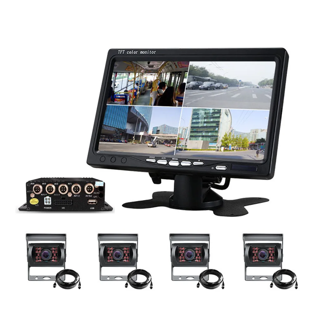 Truck Driving Recorder SD Card Monitoring Recorder Bus Monitoring System Parking assistance system 4-channel