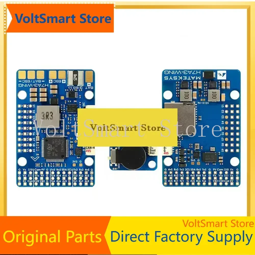 VoltSMATEK H7A3-WING Flight Controller H7 FC 3-8S, With OSD MicroSD Slot, FPV Drone RC Airplane Fixed-Wing Multirotor INAV ArduP