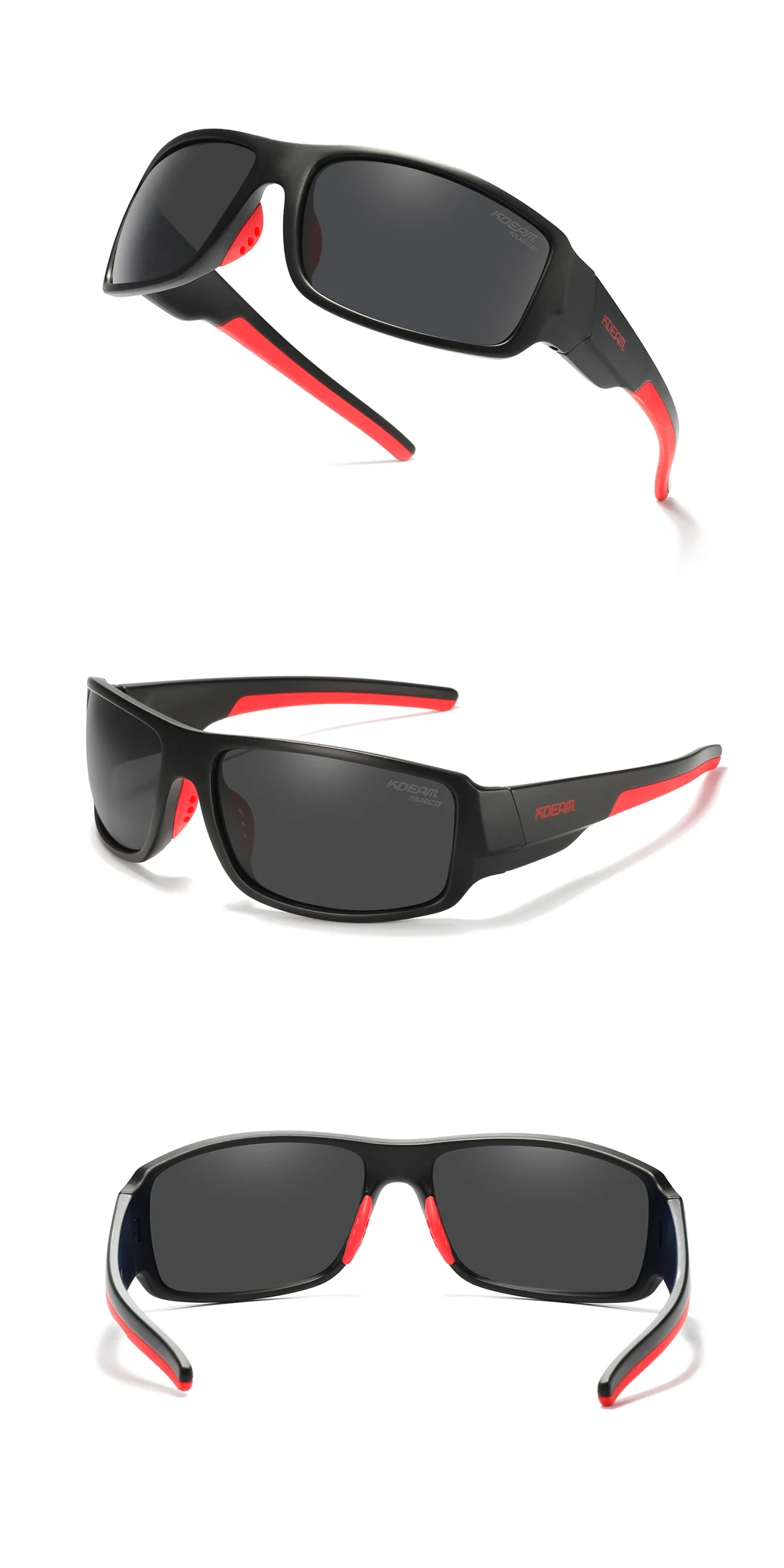 KDEAM Leistung Polarisierte Sonnenbrille Für Männer Druck Muster Design Rahmen Gläser Durchlässigkeit Cat.3 männer Sport Brille – Detail 16