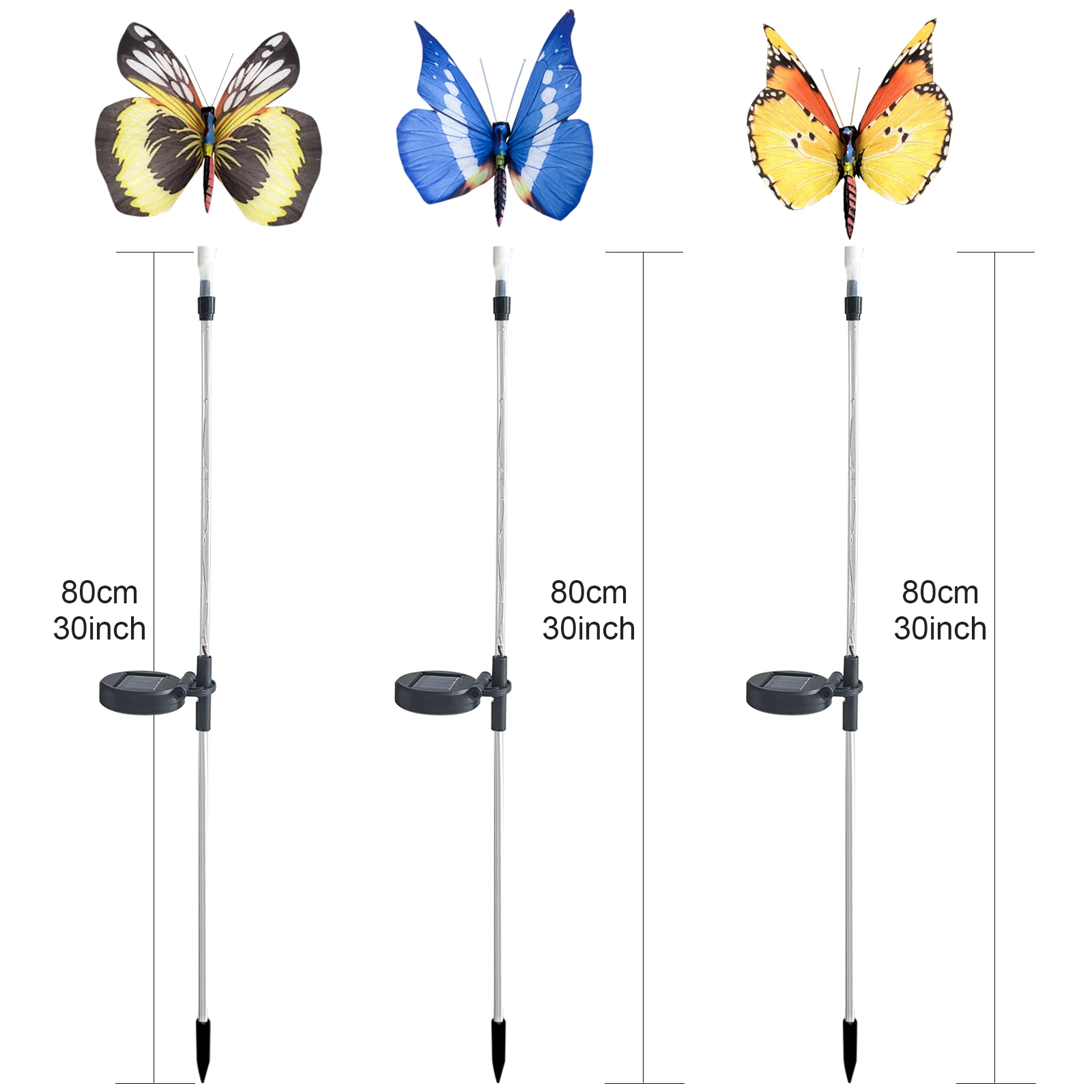 Solar lights outdoor Multi-color Changing LED Solar Lights Butterfly Landscape Decoration Stake Lights For Garden Pathway