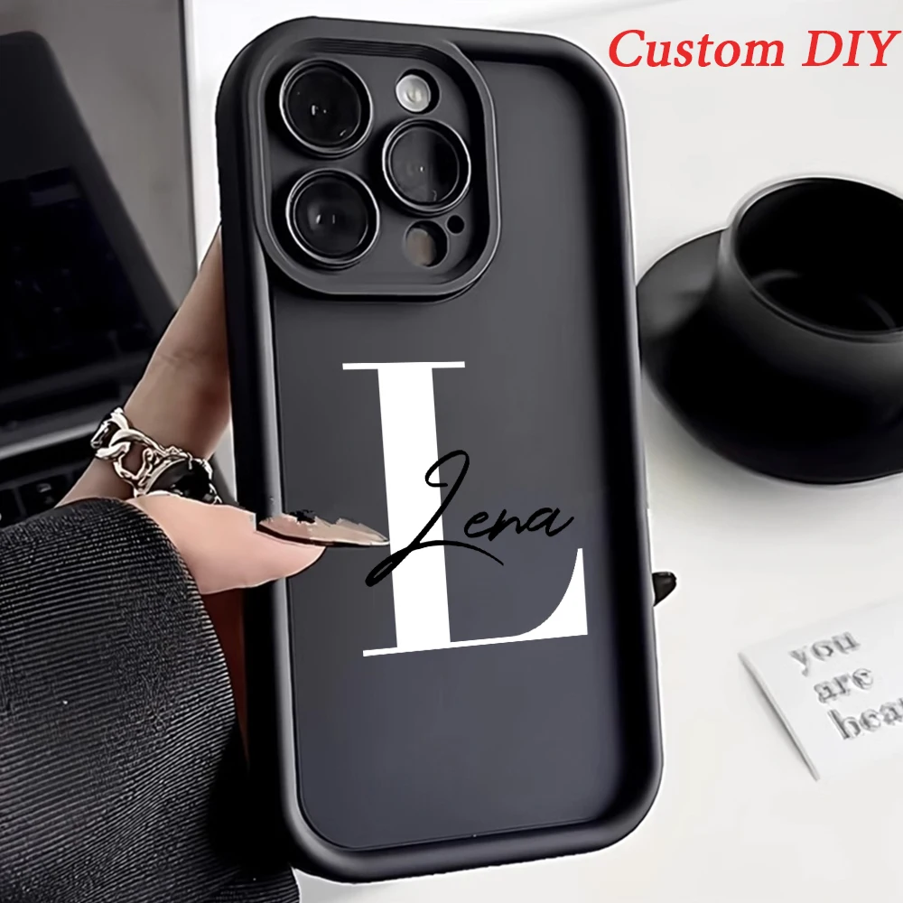 Custom Silicone Phone Case For iPhone 13 15 11 12 14 16 Pro Max 7 8 Plus XR XS X SE 2020 DIY Personalised Customized Name Cover