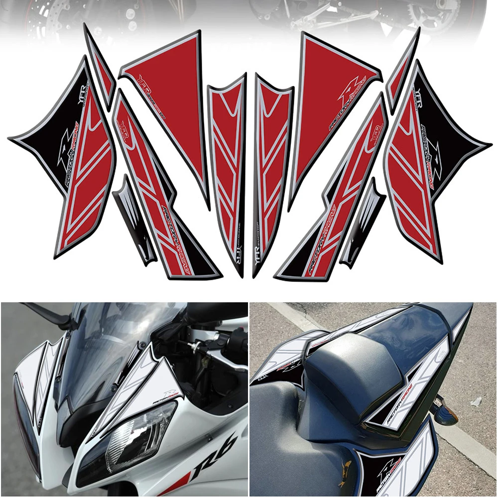 For Yamaha YZF R6 YZF-R6 New Sticker Decal 2008-2016 Motorcycle Front Fairing Shell Line Sticker Decal