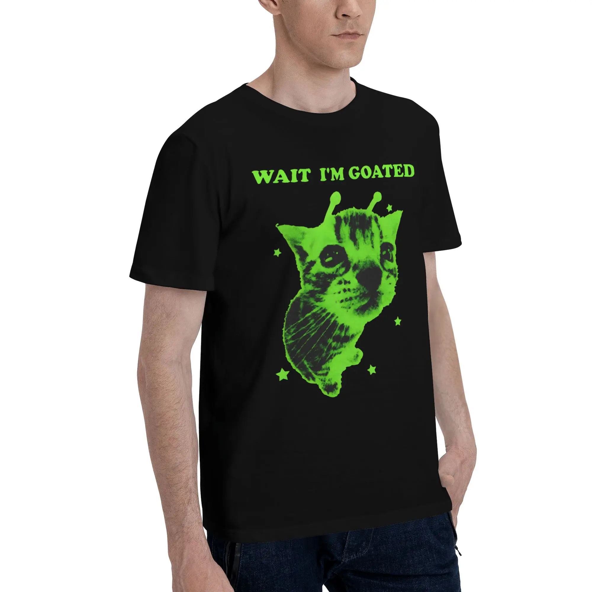All Seasons Wait I'M Goated Funny Meme T Shirt for Men Women  100% Cotton T-shirts Short Sleeve Clothes