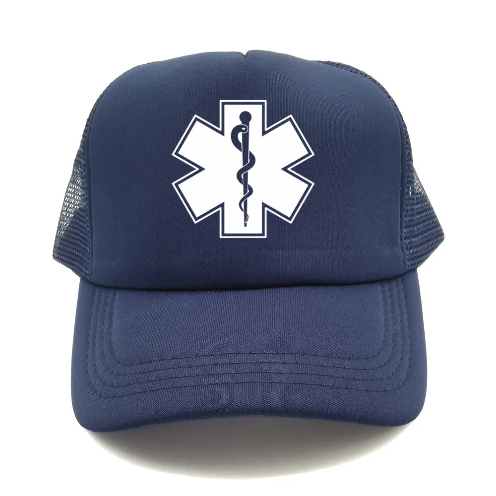 Medic Ems Emt Paramedic Trucker Cap Men Funny Hat Baseball Cap Unisex Mesh Net Caps MZ-177