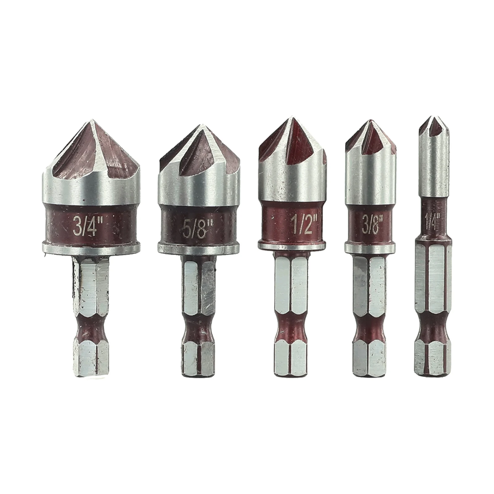 

Hexagonal Shank Design Grip Softwood Countersink Degree Smoother Drilling Countersink Drill Bit Set Softwood Data