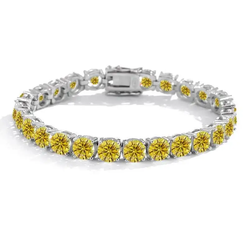 0.5CT Moissanite Tennis Bracelets For Women Men Lab Diamond With GRA Wedding Fine Jewelry 925 Sliver Bracelet
