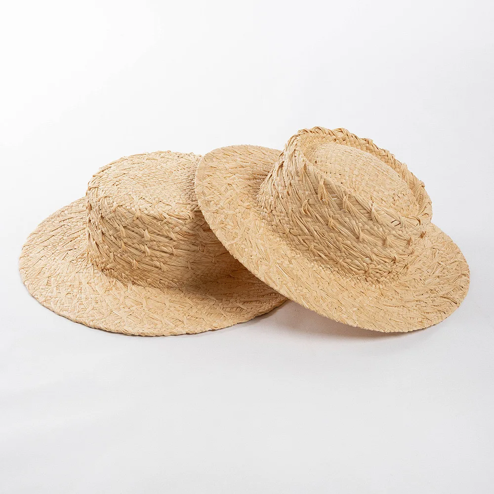 Fashion Simplicity Handmade Raffia Straw Hat For Women Summer Beach Casual Cap High Quality Korean Designer Sombrero Mujer Playa