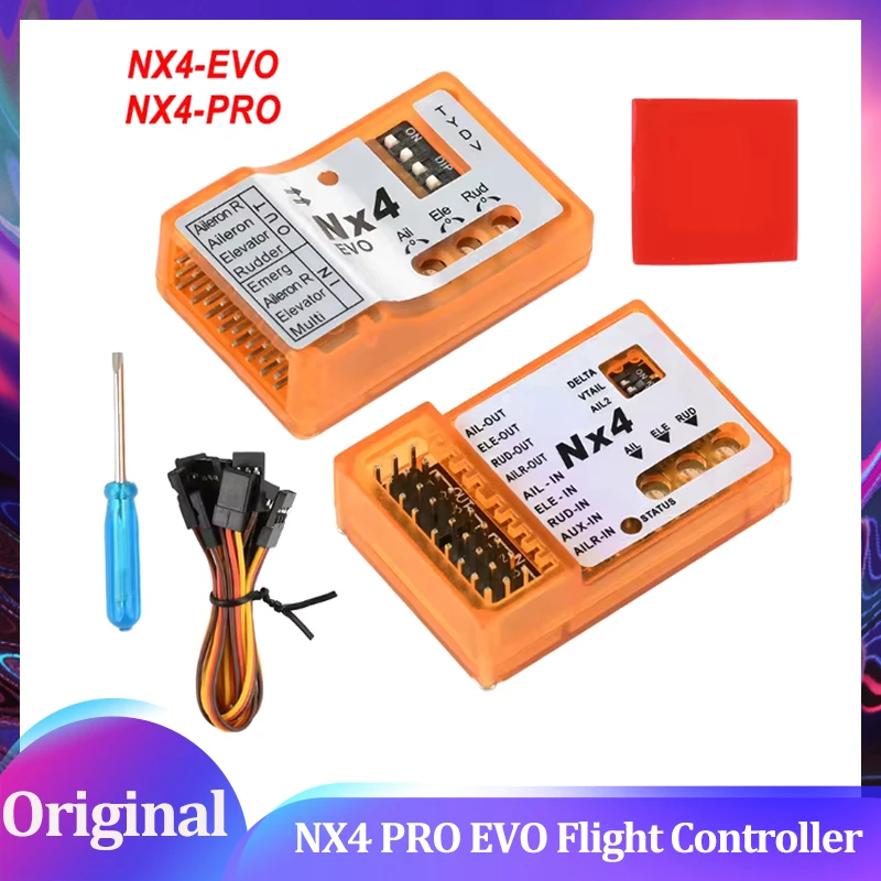 

NX4 PRO EVO Flight Controller With Tools 3D Flight Gyroscope Balance For Fixed-wing Aircraft Support Rate / Hold / Gyro Off Mode