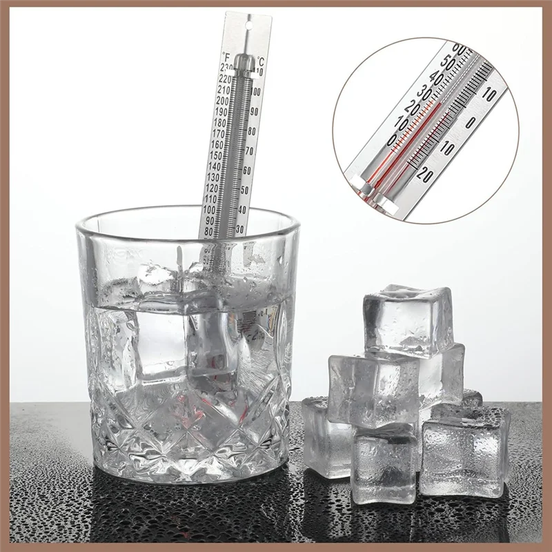 AT82-Dual-Scale V Shaped Thermometers, 24 Pcs Mercury-Free Science Lab Thermometer For School For Student Supplies