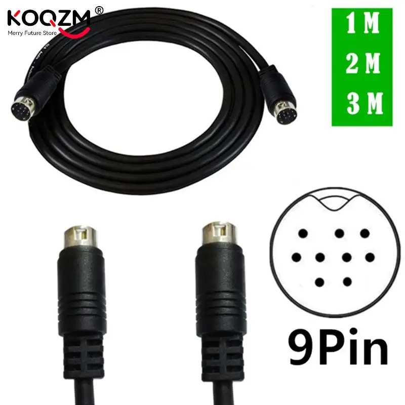 Mini Din 9-pin erkek 9-pin erkek ses girişi kablosu 1m 2m 3m Video hattı S Video 9pin Video oyunları ses kartları ses ekipmanları için