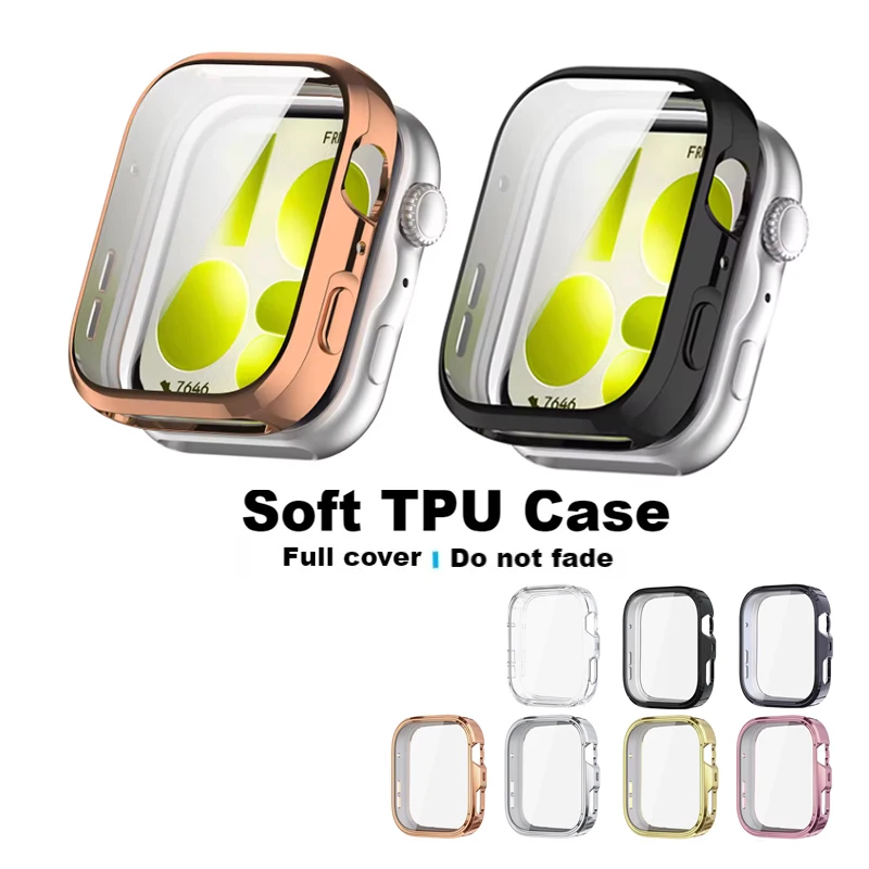 Screen Protector Case for Huawei Watch Fit 5 / Fit5 Pro Full Coverage Bumper Soft TPU Protective Case Cover