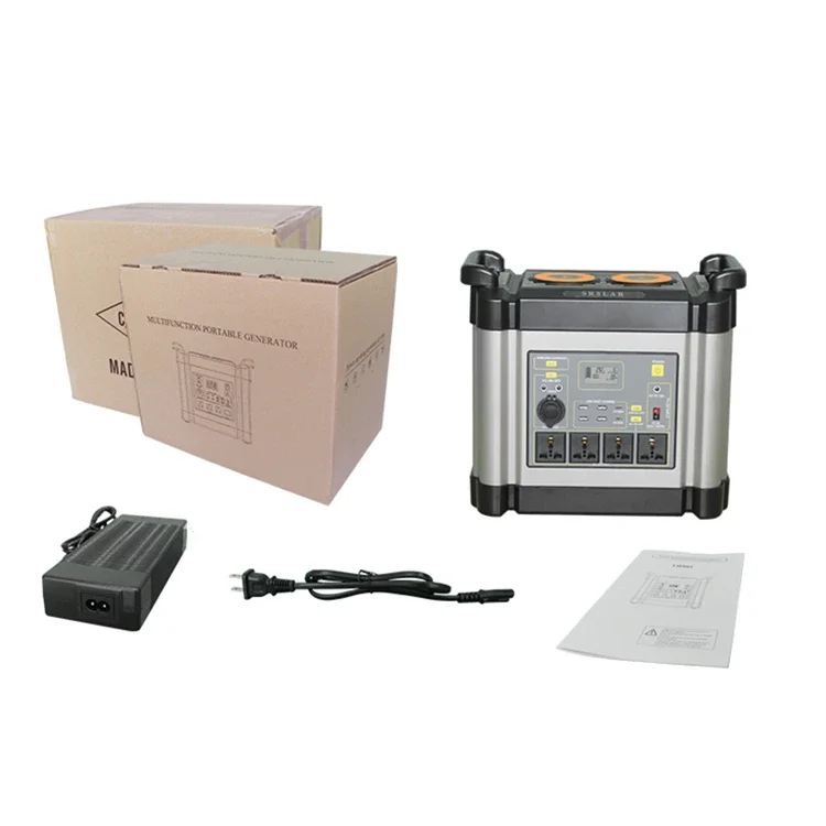 2000W Portable Power Station with Ac Adaptor Pwm Solar Panel Pure Sine Wave for Outdoor