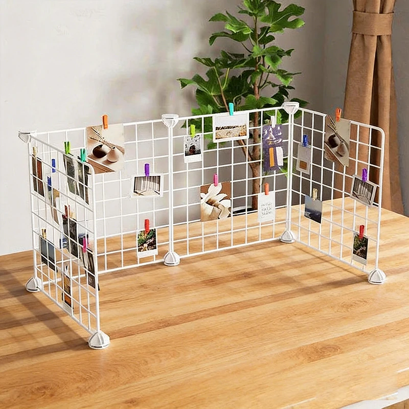 Outdoor Iron Mesh Photo Display Stand Nursery Ring Creation Desktop Hanging Rack Market Stall Decorations Square Shape Japane...