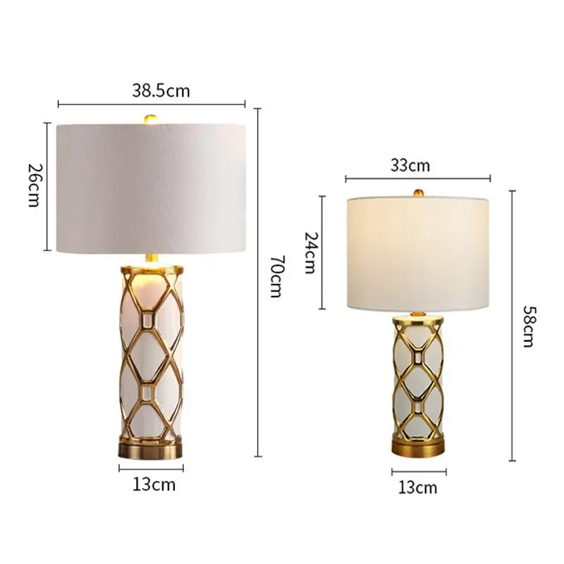 Imagem -06 - Moderno Criativo Branco Cerâmica Candeeiro de Mesa Home Living Room Desk Quarto Preto Controle Remoto Decorativo Cabeceira Table Lamp