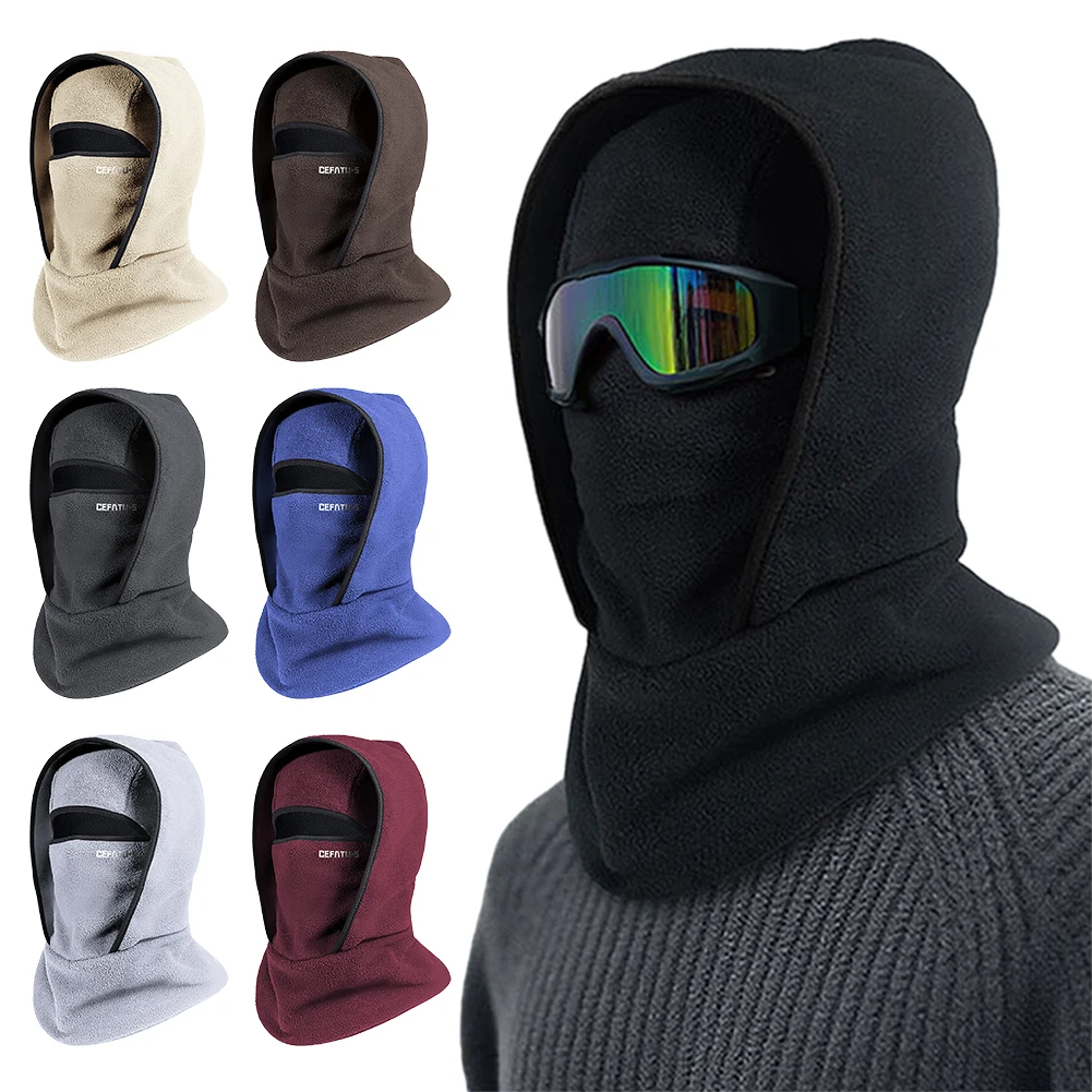 3 in 1 Winter Full Face Mask Warm Fleece Balaclava Hat Lightweight Soft Breathable Headwear For Ski Commute Hiking Camping