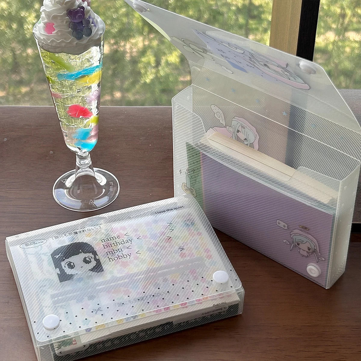 Kawaii A6 حقيبة ملفات البلاستيك لطيف وثائق الايداع حقيبة التخزين طالب المنظم معلومات جيب المجلدات القرطاسية #1