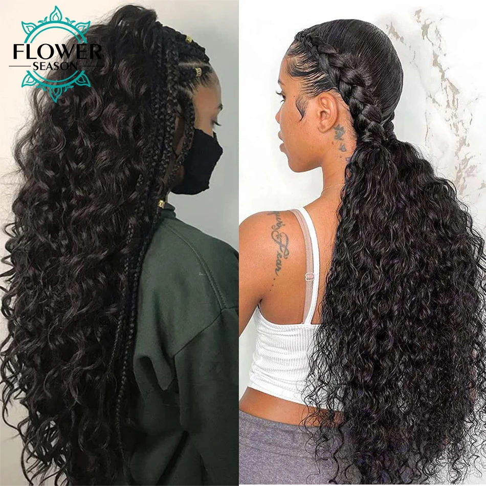 Bulk Hair For Braiding Human Hair Loose Wave Braids Hair Double Drawn Full End Bulk Human Hair Extensions 1/2/3Bundles No Weft