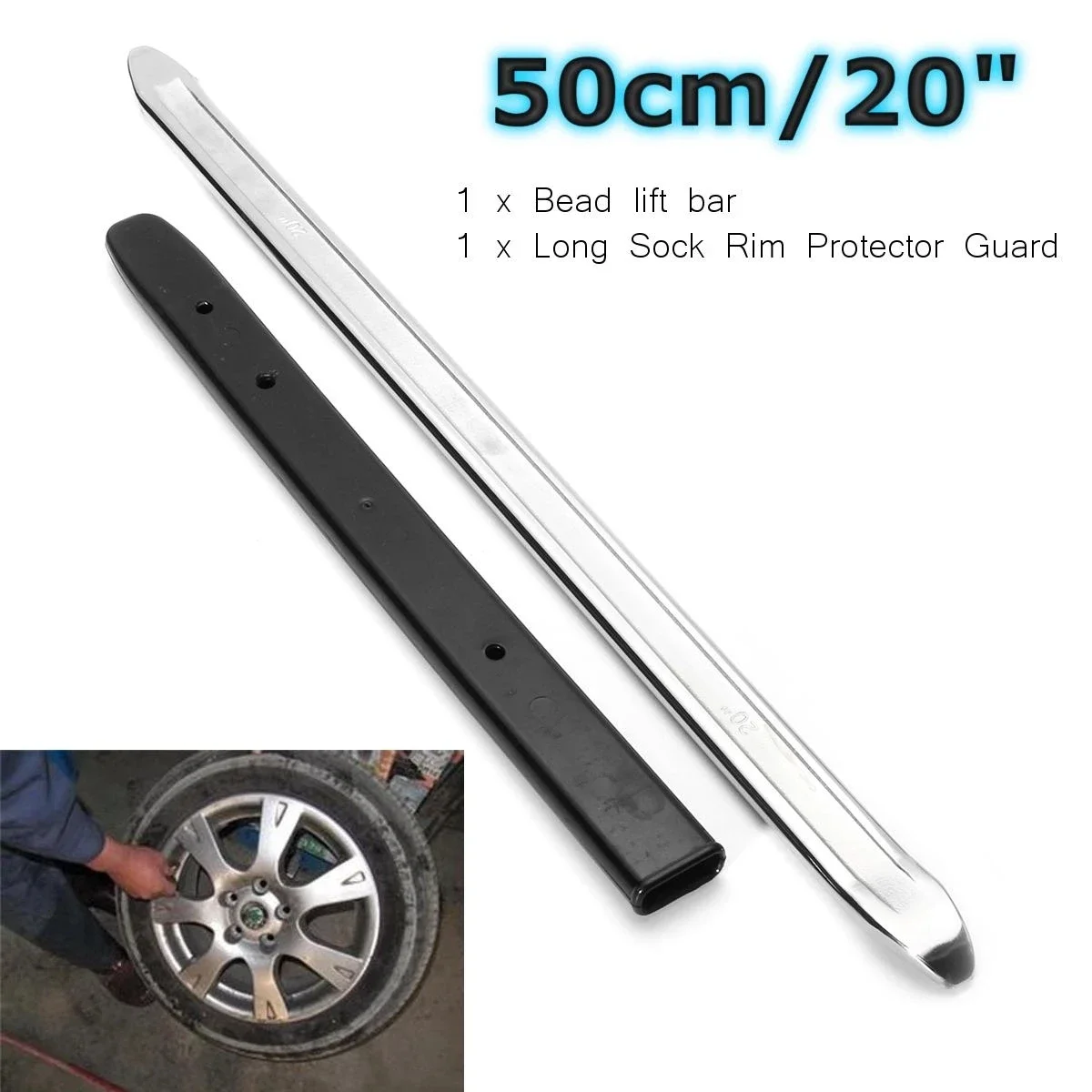 50cm Chrome Iron Tire Changer Machine Bead Lifting Tool Pry Bar Lever Car Repairing Tool Mounting/Remove Tire