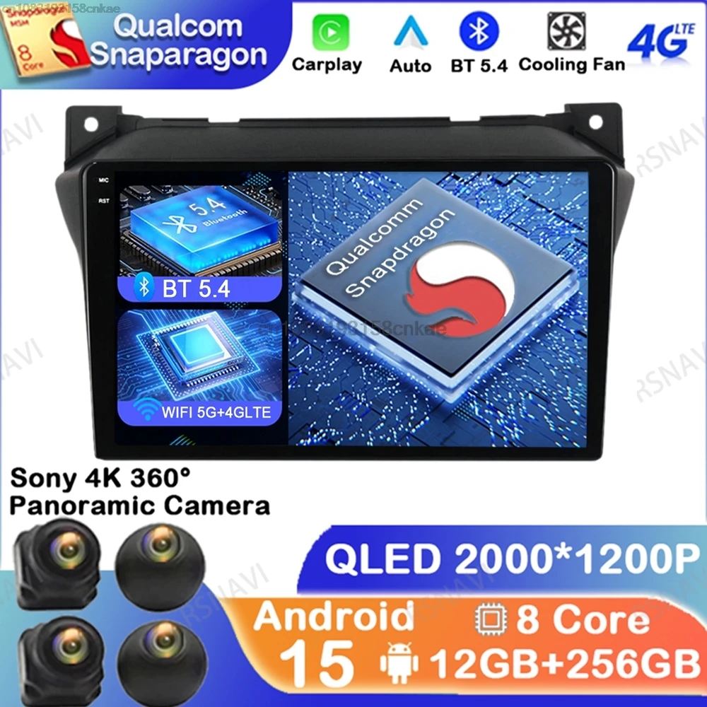 

Android 15 For Suzuki Alto 2009 2010 2011 2012 2013 2014 2015 2016 Multimedia GPS QLED Stereo BT Qualcomm DVD Head Unit 4G LTE