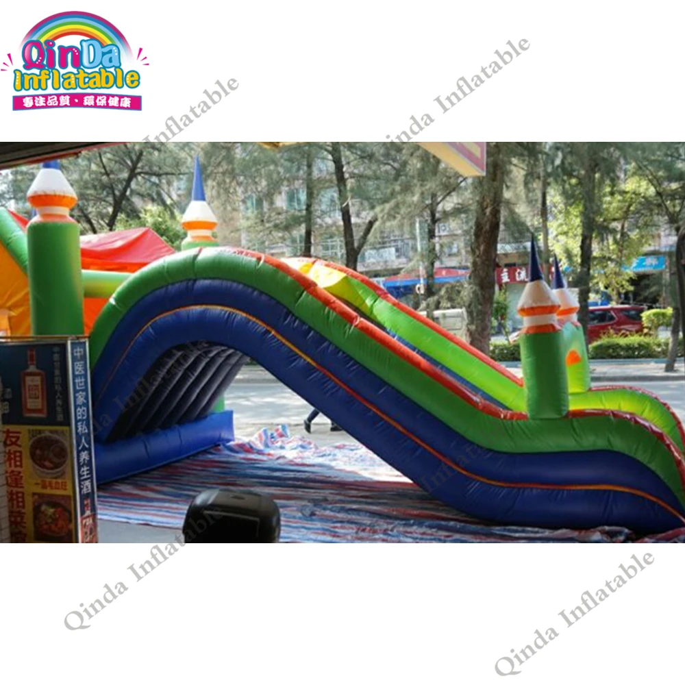 10*4.3*4.6M Inflatable Bounce House With Slide ,0.55Mm Pvc Inflatable Bouncer For Kids