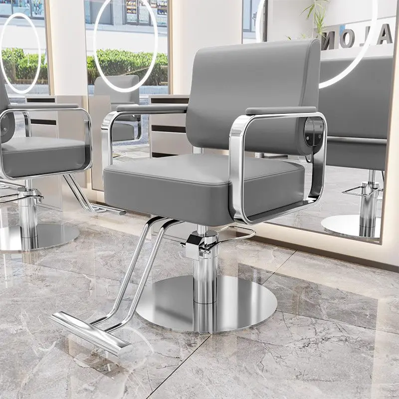 كرسي حلاق شامبو تجاري تصفيف الشعر صالون تجميل فاخر مريح كرسي حلاق صينية تجارية أثاث صالون دوار