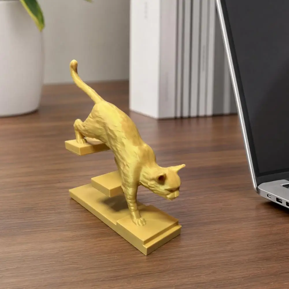 Stylish Pet Sculpture Ornament 3d Printed Stair Cat/dog Figurine 3d Printed Cat Dog Figurine Artistic Stair Sculpture for Home