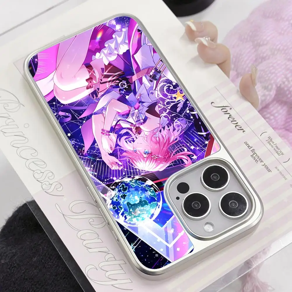 

HSR Asta Silver Plating Mobile Phone Case for iPhone 17 16 15 14 13 12 11 Air Pro Max Plus Colorful Cover