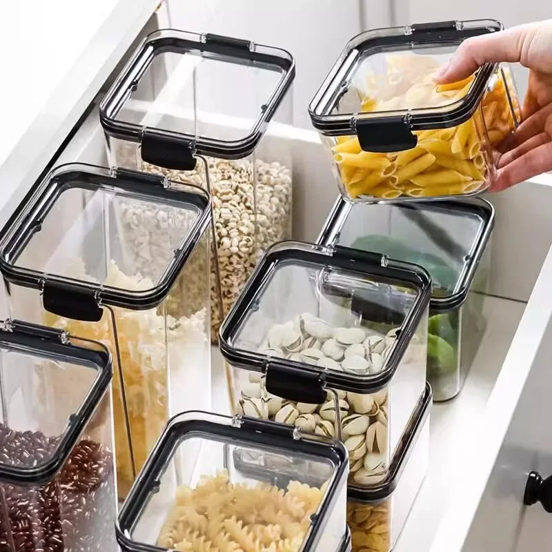 Five Grains Miscellaneous Grains Spices Kitchen Sealed Jar Multi Specification Transparent Plastic Dry Goods Tea Storage Box