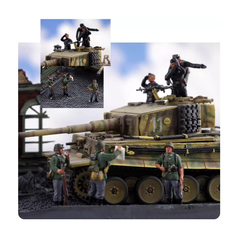 

1:72 Scale Resin Material German Bomber Crew Members And Soldier-6 Suitable For Helicopter Scenes Collectible Decorative Display